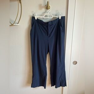 Athleta Wide-legged Navy Cropped Pants. Size 8